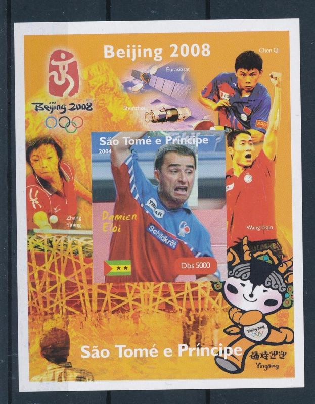 [54666] Sao Tome & Principe 2008 Olympic games Beijing Tabletennis MNH Sheet