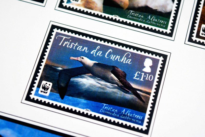 COLOR PRINTED TRISTAN DA CUNHA 2011-2020 STAMP ALBUM PAGES (45 illustr. pages)