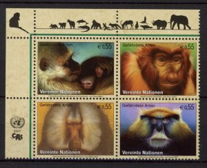 [Hip1768] United Nations 2007 : Monkeys Good set very fine MNH stamps