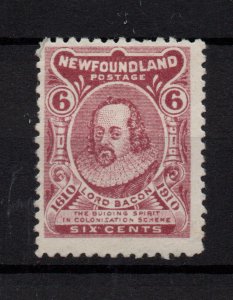 Newfoundland 1910 6c claret 'Reversed Z' variety mint MH WS36281