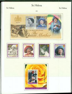 St Helena 2002 year collection of complete sets and sheetlets (30v) UM Stamps