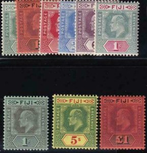 Fiji 1904-1912 SC 70-78 LH Set 