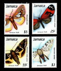 Jamaica 713-716 Mint NH MNH Flora Fauna Moths!