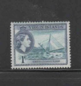 VIRGIN ISLANDS #116 1956 1c QEII MINT VF NH O.G