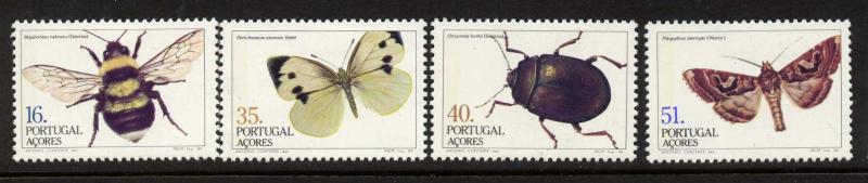 Portugal - Azores 345-8 MNH Insects, Bee, Butterfly, Beetle