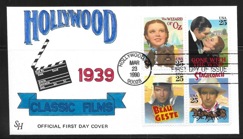 USA 2448a Classic Films Steve Harkness First Day Cover FDC (z5)