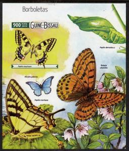 Guinea - Bissau 2015 Butterflies #2 imperf deluxe sheet u...