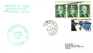 1976 FIJI UNITED STATES PAQUEBOT SS MARIPOSA 	 ( Postal History ), 1976