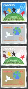 Rwanda Sc# 1270-1273 MNH 1986 Christmas