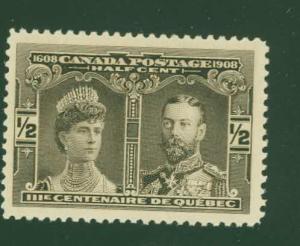 Canada #96, 1908 Issue, Mint Light Hinge