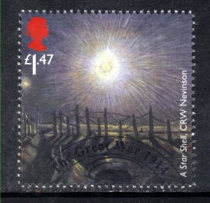 GB 2014 QE2 £1.47 WW1 The Great War Star Shell SG 3631 Ex fdc  ( K751 )