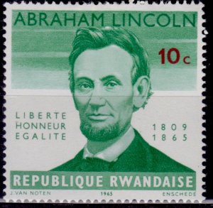 Rwanda, 1965, Abraham Lincoln, 10c, Mi#97, MLH