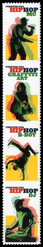 USA 5483a,5480-5483 Mint (NH) Hip Hop Strip of 4 (read description)