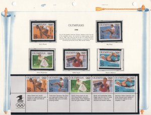 Scott 2496 - 2500 - Olympics On White Ace Page  #02 2496s10