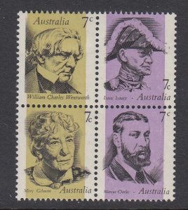 Australia 546-9 Famous Australians mint