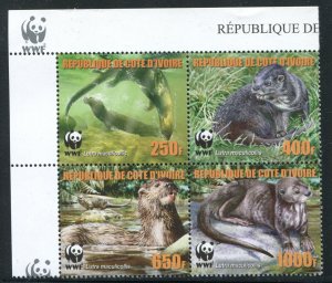 Ivory Coast 2005 Mi 1349-1352 WWF Otters