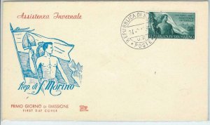 66389 - SAN MARINO - POSTAL HISTORY - FDC COVER 1956 - FLAGS