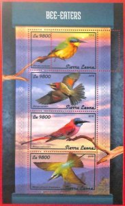 A4723 - SIERRA LEONE - ERROR MIPERF, small bow: 2018, bee eater, birds-