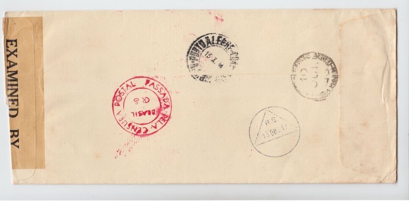 70 cent airmail to >> BRAZIL << WAR issue nice receivers Canada cover