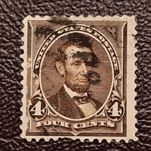 US Scott # 269; 4c A. Lincoln; Used from 1895; F/VF centering;