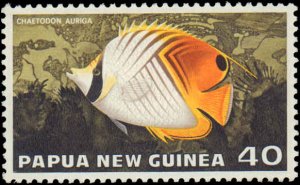 Papua New Guinea #442-445, Complete Set(4), 1976, Fish, Never Hinged