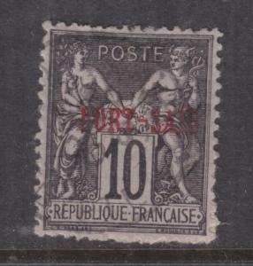 FRENCH PO EGYPT, PORT SAID, 1899 10c. Black on Lilac, Type B, used.