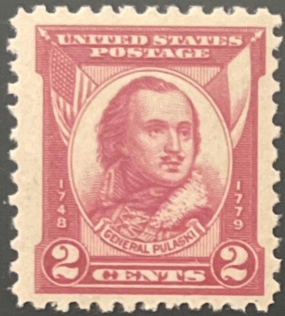 Scott #690 1931 2¢ General Casimir Pulaski MNH OG