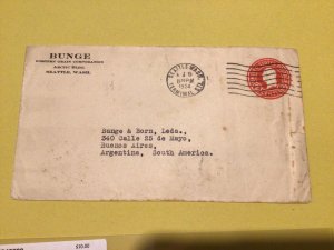 United States Washington Circular Die Envelope 1924 to Buenos Aires 66693