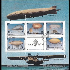 KOREA 1983 200th ANNI. OF THE 1st MANNED BALLOON FLIGHT AIRSHIP / ZEPPELIN M/S C