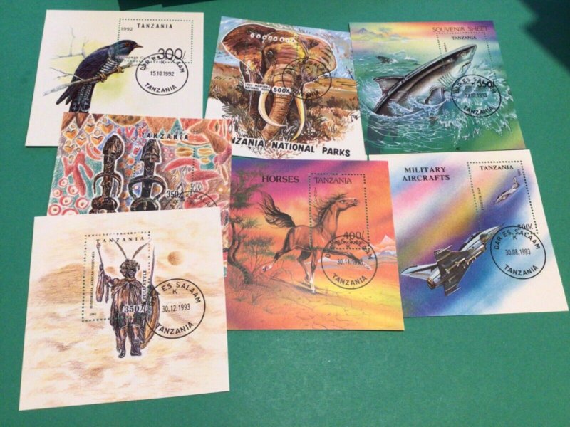 Tanzania stamps 7 stamp sheets A20259