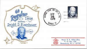 6c REGUALR EISENHOWER ISSUE ON CACHETED EVENT COVER GLENDALE CAL EXH 1970