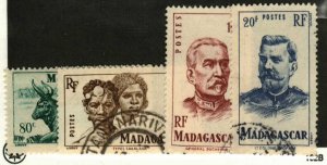 Madagascar #274 MH, 275, 282, 284 used