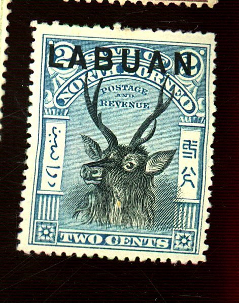 LABUAN #73 MINT FVF OG PAPER HR Cat $33