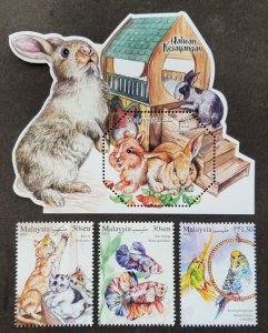 Malaysia Pets 2023 Year Of Rabbit Lunar Cat Fish (stamp +ms MNH *odd *unusual