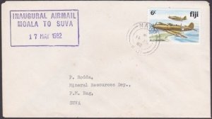 FIJI 1982 First flight cover MOALA to Suva..................................Y693