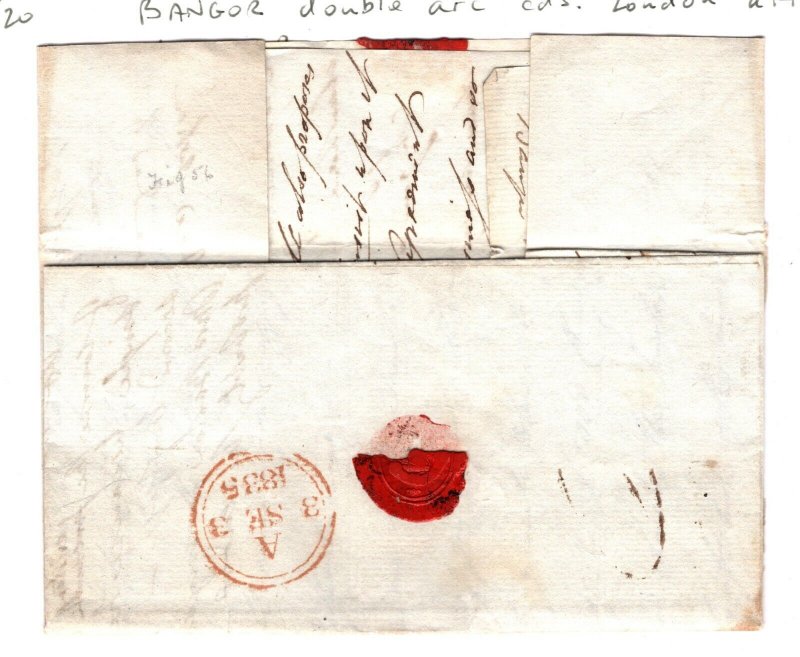 GB Wales Cover Bangor CDS *If absent to be forwarded* Endorsement EL 1835 ZB74 