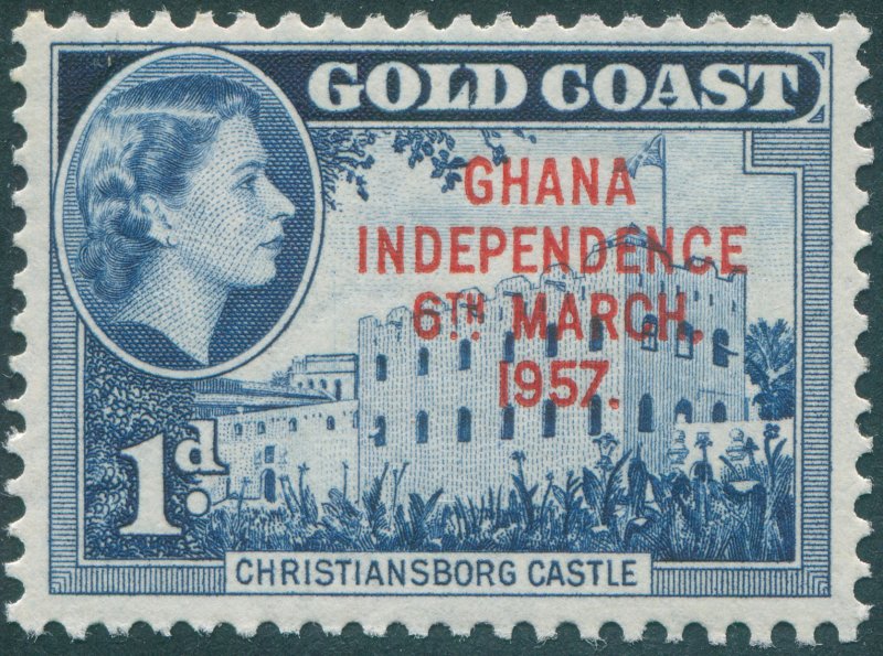 Ghana 1957 1d deep blue SG171 MNH