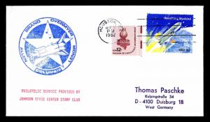 1982 COLUMBIA STS-5 - JOHNSON SPACE CENTER STAMP CLUB - U.S. #1594 & 1913(#2689)