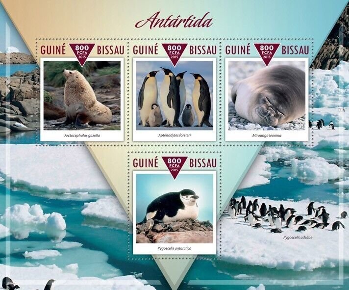 [650 39]- YEAR 2015 - GUINEA BISSAU - ANTARCTICA    4V   complet set  MNH/**