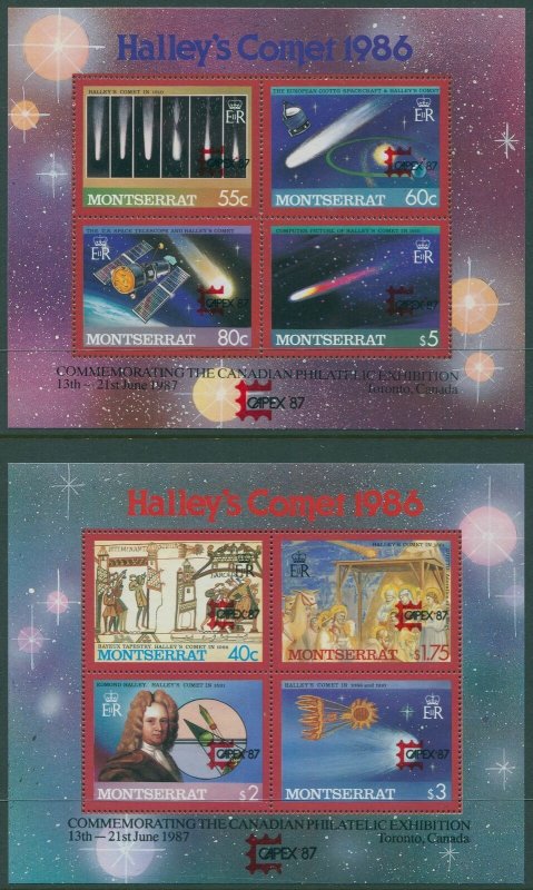 Montserrat 1986 SG690 Halleys Comet MS MNH