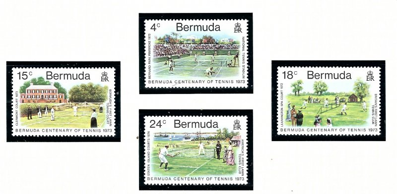 Bermuda 304-07 MNH 1973 Tennis