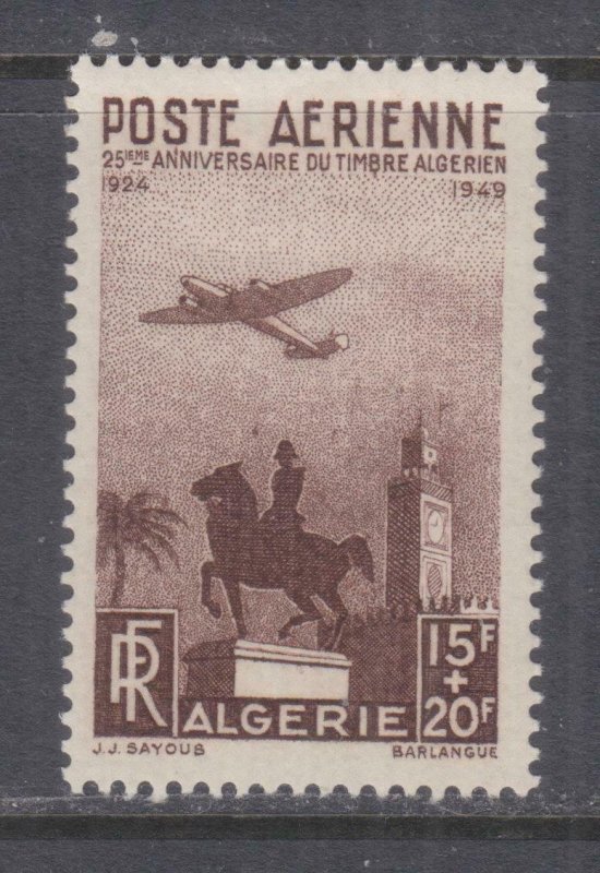 ALGERIA, 1949 Statue of Duke of Orleans, 15f.+25f. Brown, lhm. 