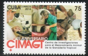 Cuba Sc# 5741 CIMAGT Animal Disease Control / Researchers Livestock 75c 2016 MNH