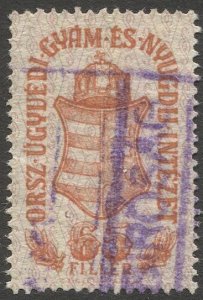 HUNGARY 1942 65f Lawyers Benefit Tax Revenue, Bft #1 Used VF