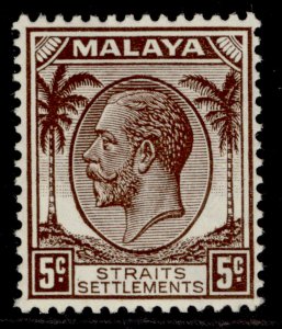 MALAYSIA - Straits Settlements GV SG263, 5c brown, M MINT.