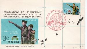 Ryukyu Islands 1965 Sc 130 FDC-3