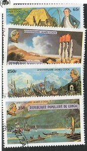 Congo People's Republic; Scott 489-492; 1979;  Used; Complete Set