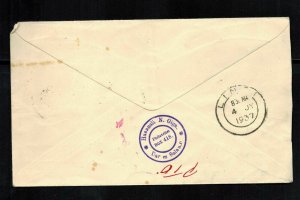 1937 Dar es Salaam Tanganyika KUT FFC First Flight Cover to Lindi Coronation