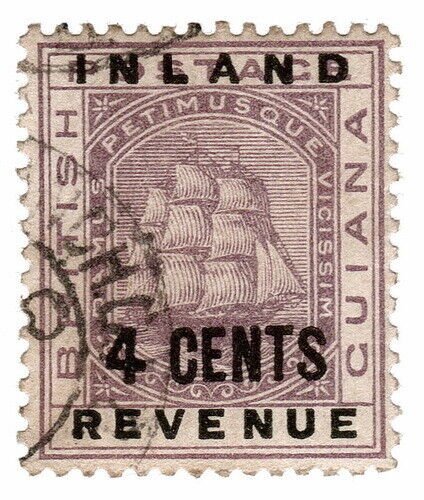 (I.B) British Guiana Revenue : Inland Revenue 4c