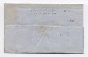 1853 Lynnville IL manuscript postmark #11 folded letter [h.5373]